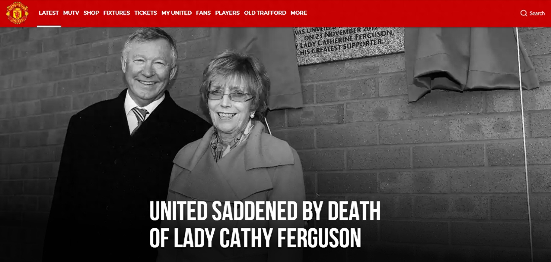弗格森家族发布讣告：弗格森的夫人凯茜去世，享年84岁
